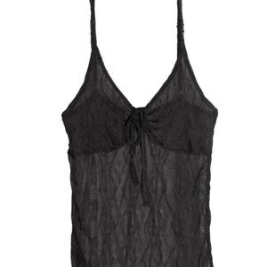find me now the label mariposa lace ruched cami - Black Lace